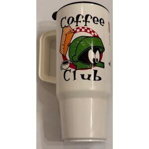 Vintage Warner Bros Marvin Martian Coffee Club Plastic Travel Mug 1998